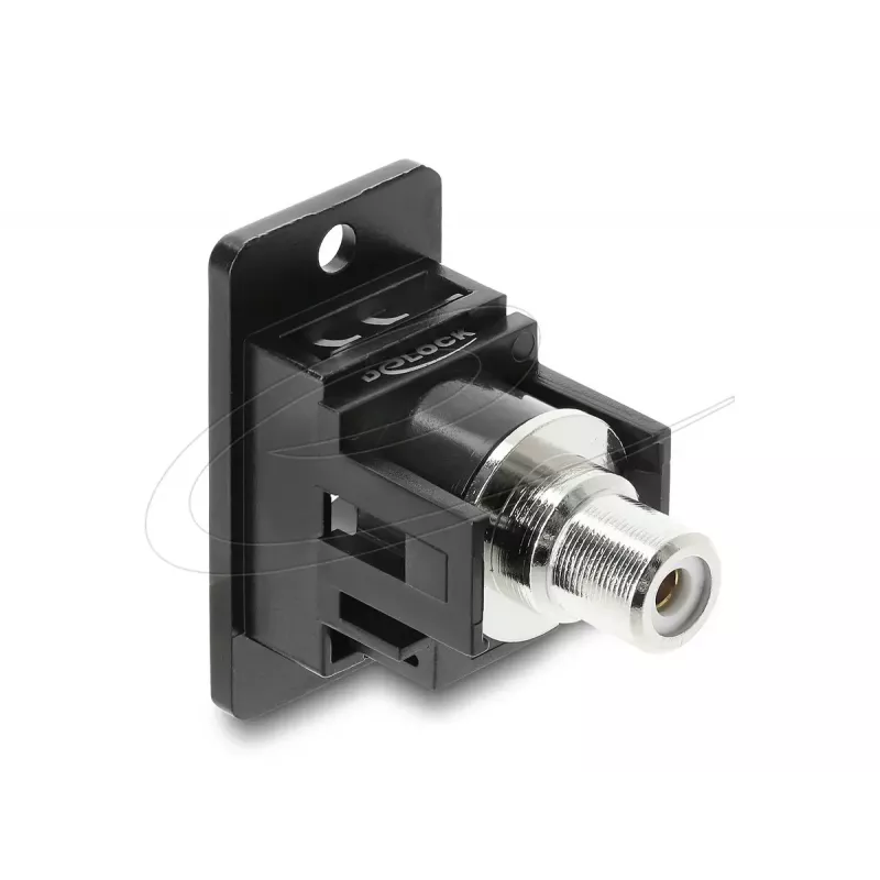 Keystone modul DELOCK 91112 — plochý RCA na RCA, čierny/biely