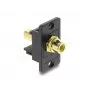 Keystone modul DELOCK 91113 s konektormi samica Cinch na Cinch, ploché prevedenie, čierny/žltý