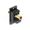 Keystone modul DELOCK 91114 — RCA na RCA, ploché prevedenie, čierny/červený