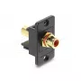 Keystone modul DELOCK 91114 — RCA na RCA, ploché prevedenie, čierny/červený