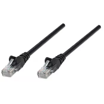 Intellinet sieťový patch kábel, Cat5e, 20 m, čierna, CCA, U/UTP, PVC, RJ45, pozlátené kontakty, snagless, booted, doživotná záruka