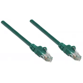 Intellinet sieťový patch kábel, Cat5e, 20 m, zelená, CCA, U/UTP, PVC, RJ45, pozlátené kontakty, snagless, boot, doživotná záruka
