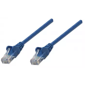 Intellinet sieťový patch kábel, Cat5e, 20 m, modrá, CCA, U/UTP, PVC, RJ45, pozlátené kontakty, snagless, s ochranou proti zlomeniu, doživotná záruka