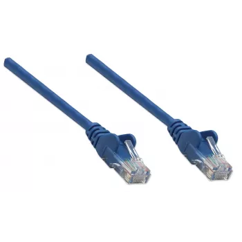 Intellinet sieťový patch kábel, Cat5e, 20 m, modrá, CCA, U/UTP, PVC, RJ45, pozlátené kontakty, snagless, s ochranou proti zlomeniu, doživotná záruka