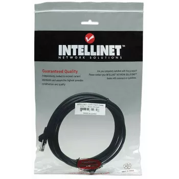 Intellinet sieťový patch kábel, Cat5e, 15 m, čierna, CCA, U/UTP, PVC, RJ45, pozlátené kontakty, ochrana proti zachyteniu, ochrana proti zlomeniu, doživotná záruka