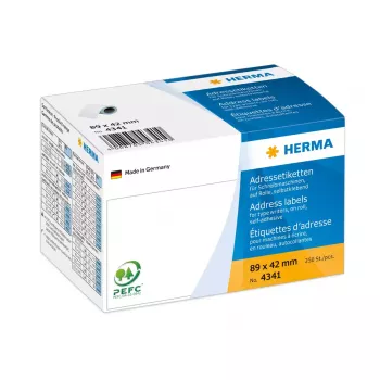 Adresné etikety HERMA 4341 89x42 mm biela papier matný 250 ks