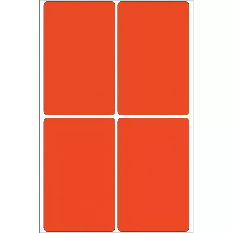 Viacúčelové etikety HERMA 52x82 mm červený papier matný na ručné popísanie 128 ks