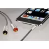 Audio kábel Hama 00080864 1 m 3,5 mm na 2 x Cinch strieborný