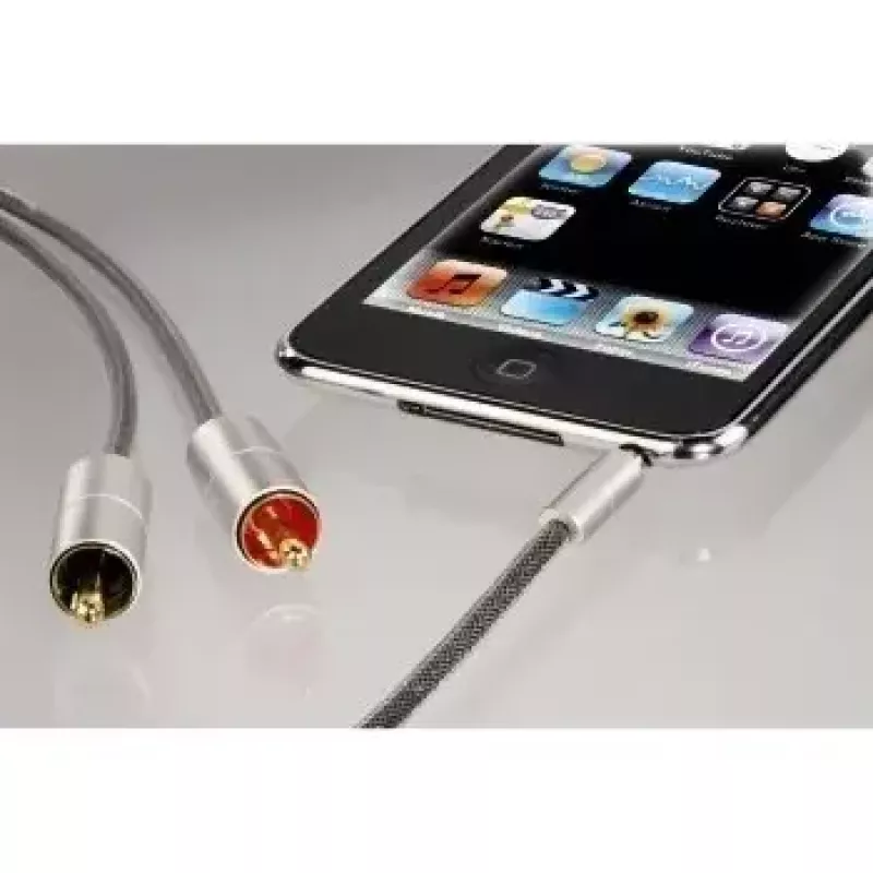 Hama 00080865 audio kábel 2 m 3,5 mm 2 x Cinch strieborný