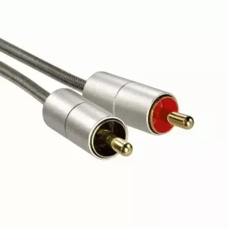 Hama 00080865 audio kábel 2 m 3,5 mm 2 x Cinch strieborný