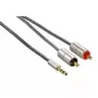 Hama 00080865 audio kábel 2 m 3,5 mm 2 x Cinch strieborný