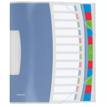 Esselte zakladač s registrami Vivida PP 12 registrov, modrá, viacfarebná, polyvinylchlorid (PVC), A4, 266 mm, 20 mm, 320 mm