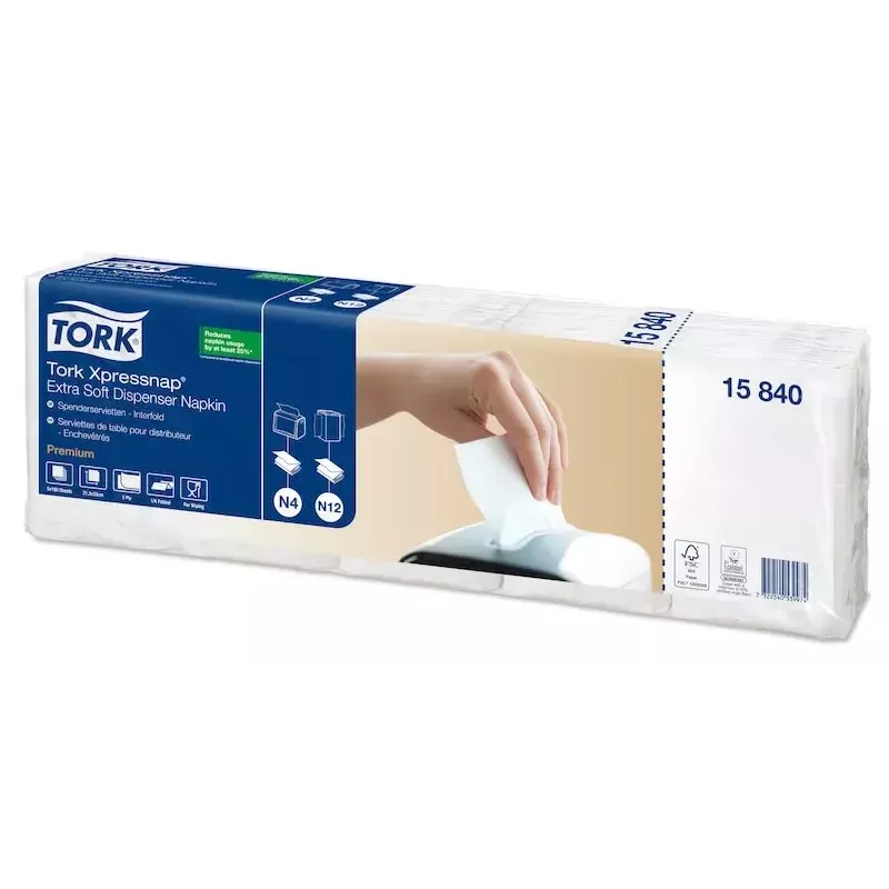 Papierové servítky Tork 15840 biele 500 kusov