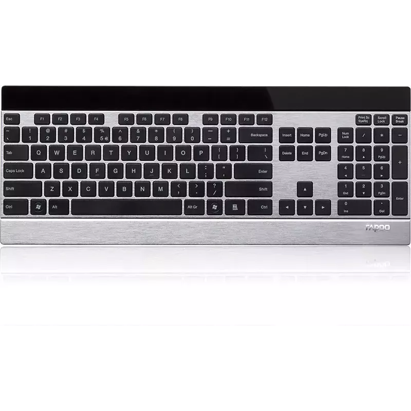 Klávesnica Rapoo E9270P RF Wireless QWERTZ nemecká čierna strieborná