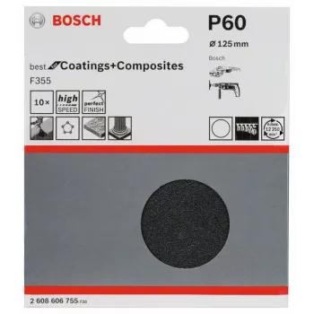 Bosch 2 608 606 755 príslušenstvo na ručné brúsenie brúsny list P60 10 ks