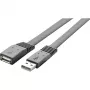 Renkforce 1365367 predlžovací kábel USB 2.0, USB-A samec – USB-A samica, 3 m, vysoko flexibilný, čierny