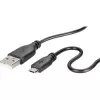 USB 2.0 dátový kábel Renkforce RF-4032111, USB A na Micro-USB B, 1 m, čierny