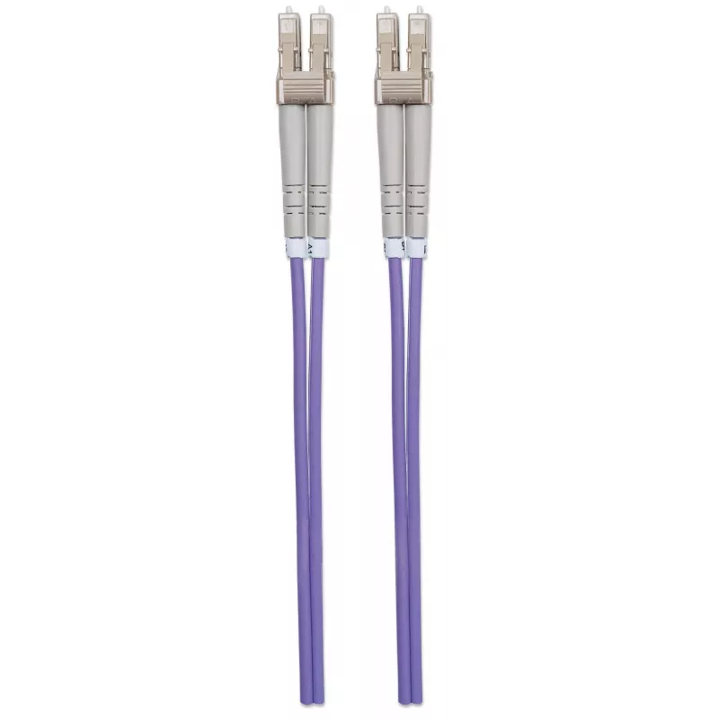 Intellinet 750899 optický prepojovací kábel, LC/LC multimode, 5 m, OM4, 50/125 µm, LSZH, fialový