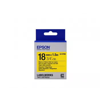 Epson kazeta na etikety magnetická LK-5YB2 čierna/žltá 18 mm (1,5 m)