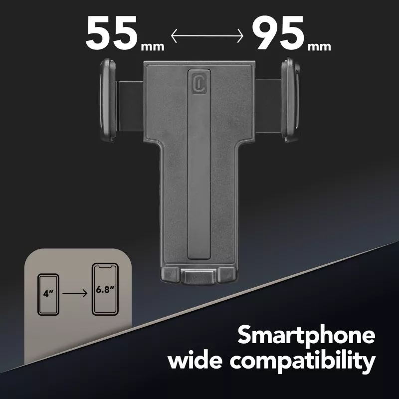 Cellularline Hug - univerzálny, mobilný telefón/smartfón, pasívny držiak, auto, čierny