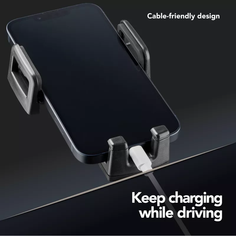 Cellularline Hug - univerzálny, mobilný telefón/smartfón, pasívny držiak, auto, čierny