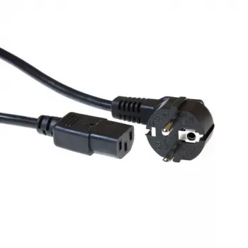 ACT Powercord napájací kábel konektor samec CEE 7/7 (zahnutý) - C13 čierny 4 m