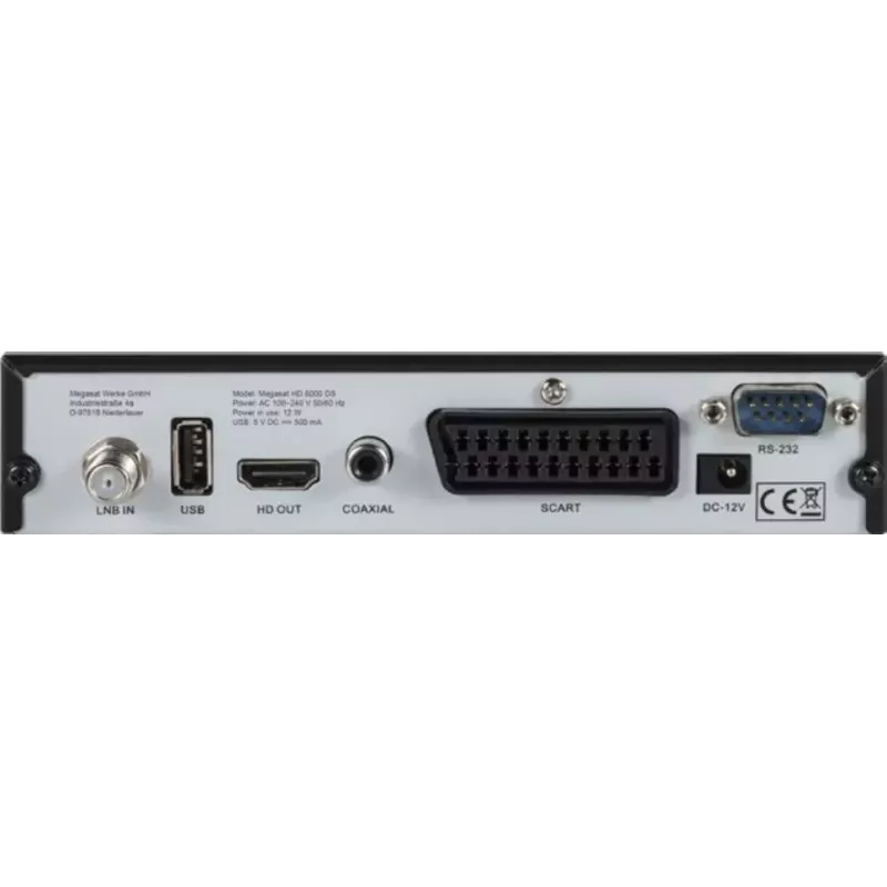 Digitálny prijímač Megasat HD 6000 DS káblový Full HD čierna