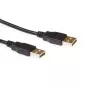 ACT USB 2.0 A konektor samec - USB A konektor samec 3,00 m, 3 m, USB A, USB A, USB 2.0, čierny