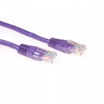 ACT fialový 20 metrov U/UTP CAT6 patch kábel s RJ45 konektormi