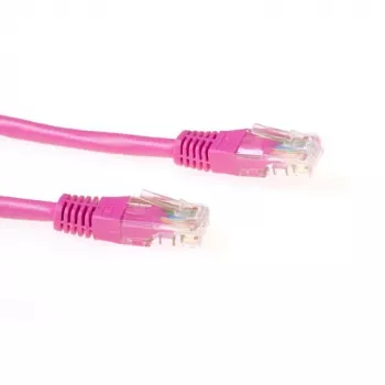 ACT ružový 20 metrov U/UTP CAT6 patch kábel s RJ45 konektormi