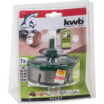 Sada korunkových vrtákov KWB 498720 7-dielna