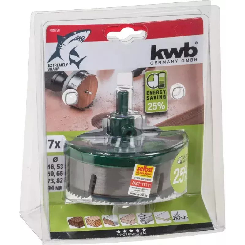 Sada korunkových vrtákov KWB 498720 7-dielna
