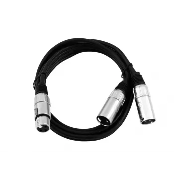 Audio kábel XLR (3-pin) 2 x XLR (3-pin) čierny Omnitronic 30225204