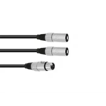 Audio kábel XLR (3-pin) 2 x XLR (3-pin) čierny Omnitronic 30225204