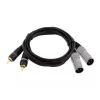 Audio kábel Omnitronic 3022522D 3 m 2 x XLR 2 x Cinch čierny