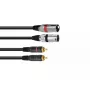 Audio kábel Omnitronic 3022522D 3 m 2 x XLR 2 x Cinch čierny