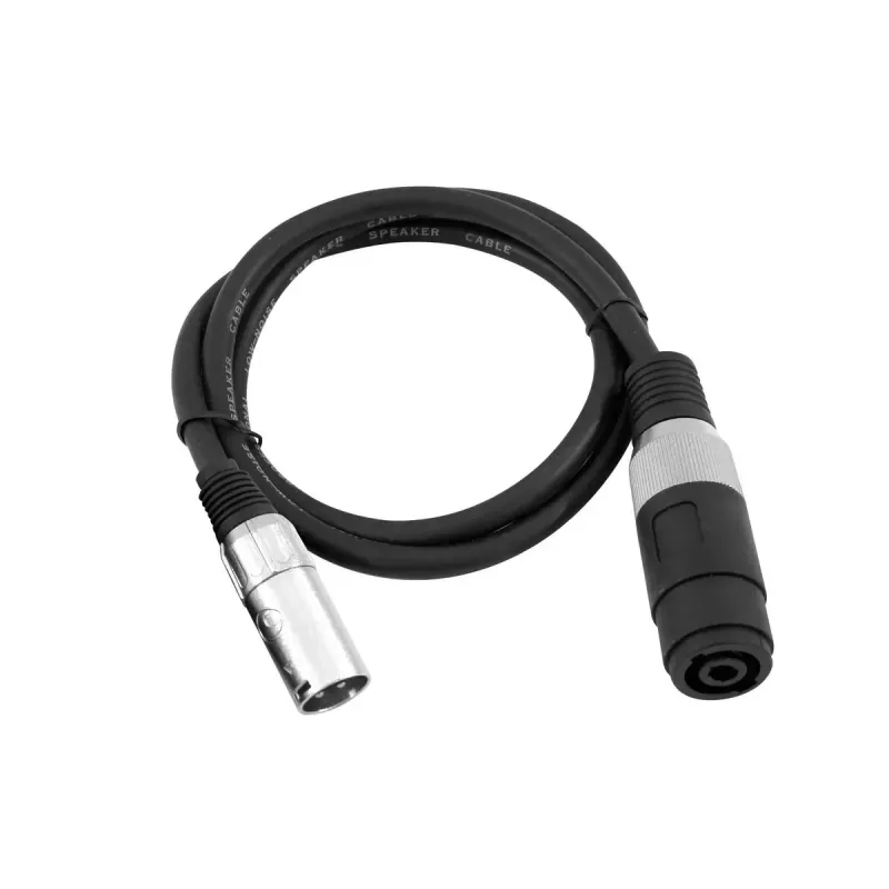 Audio kábel Omnitronic 30225590 Speakon XLR 1 m čierny