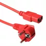 ACT AK5403 napájací kábel CEE 7/7 na konektor C13, 5 m, červený