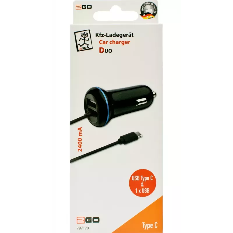 2GO 797170 autonabíjačka pre mobilné zariadenia, čierna