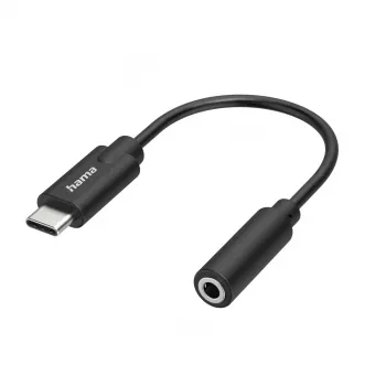 Hama 00300094 audio kábel 3,5 mm USB-Type-C čierna