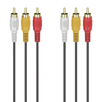 Hama 00305014 audio kábel 3 m 3 x RCA čierny