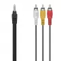Hama 00305016 audio kábel 1,5 m 3,5 mm jack na 3 x Cinch čierny