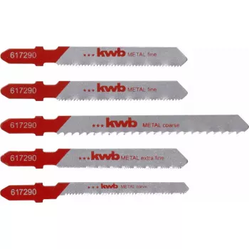 List priamočiarej píly KWB 617290 rýchlorezná oceľ HSS 5 ks