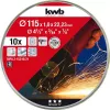 Sada rezacích kotúčov kwb 712021 tenký rezací kotúč plochý stred 10 ks