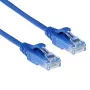ACT modrý 0,15 m LSZH U/UTP CAT6 slimline patch kábel do datacentra snagless s RJ45 konektormi