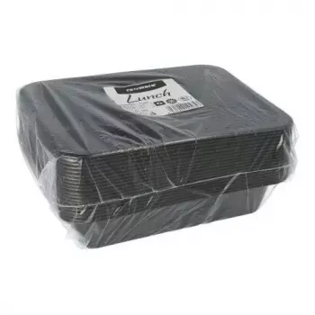 Jednorazová nádoba na potraviny Papstar 96552 polypropylén čierna 227x178x45mm