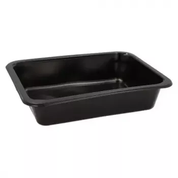 Jednorazová nádoba na potraviny Papstar 96552 polypropylén čierna 227x178x45mm