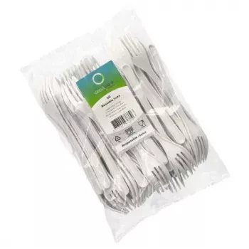Jednorazová vidlička Papstar 96427 polypropylén 50 ks biela 185 mm