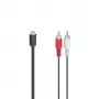 Hama 00200730 audio kábel 1,5 m RCA USB čierny