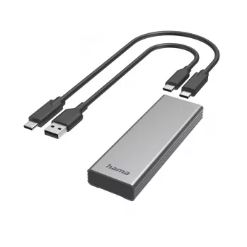 SSD puzdro Hama 00200764 sivá M.2 10 Gbit/s USB Type-C